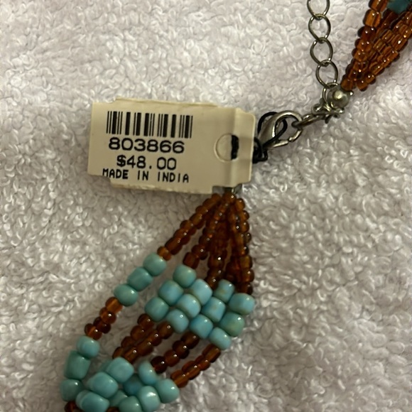 CHICOS BEADED NECKLACE & EARRINGS SET BNWT - Picture 3 of 6